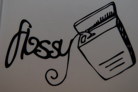 The Flossy Logo-Sticker-ish